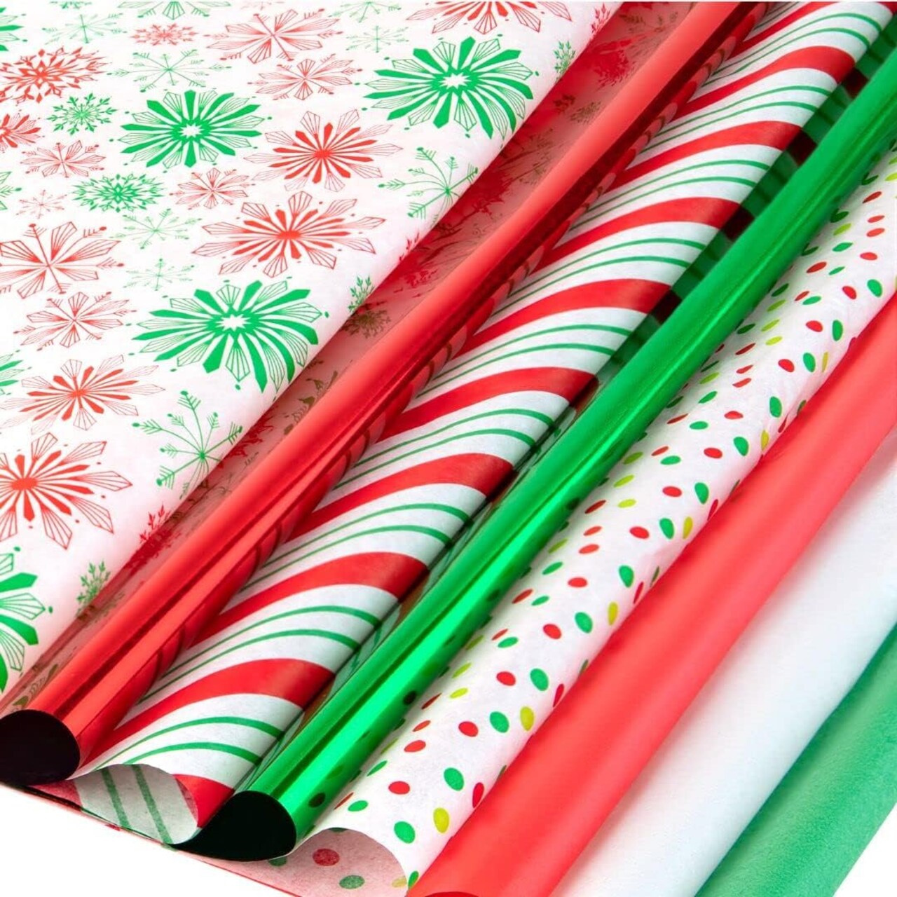 Christmas Tissue Paper for Gift Bags-100 Sheets Bulk Christmas Wrapping Paper- Holiday Tissue Paper Snowflake Shiny Metallic 20"X20" inch Gift Wrapping Holiday Tissue Paper Sheets (100ct Metallic Christmas Tissue)